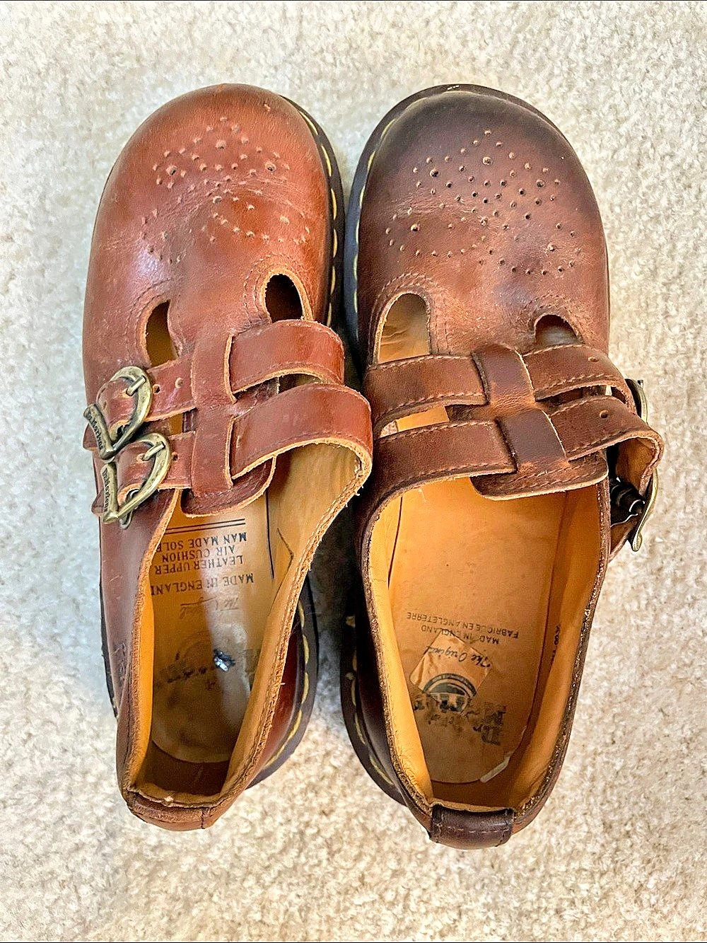 Dr. Martens 8065 Mary Jane Leather Shoes US 4 Brown